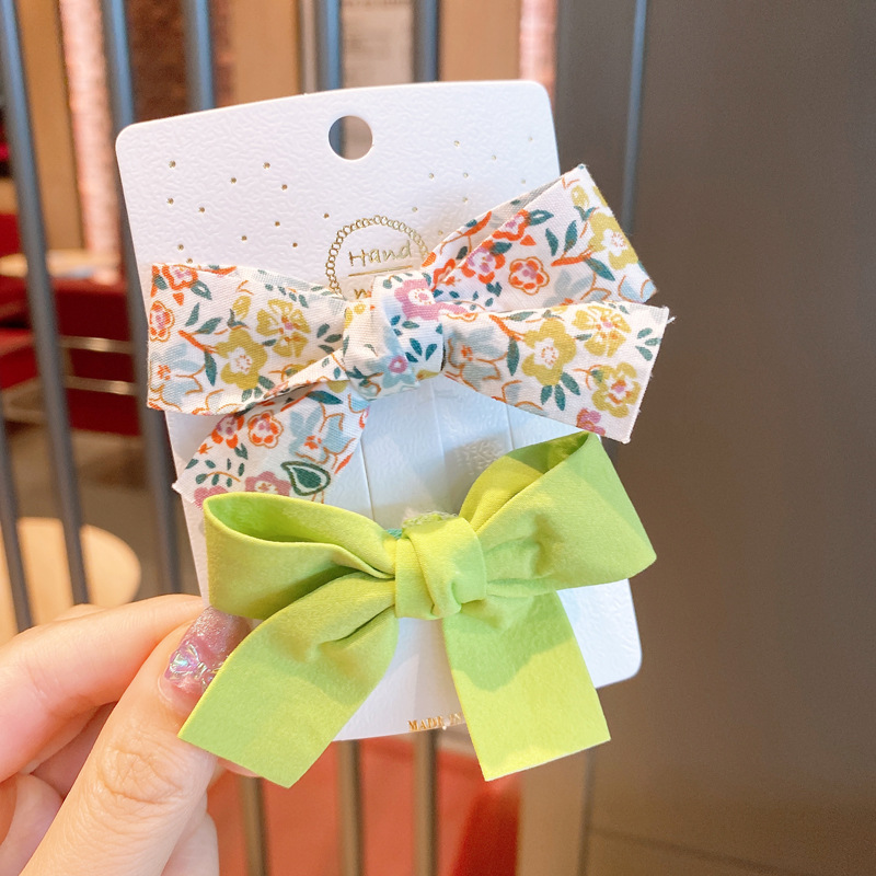 2pcs/set Velvet Bowknot Hair Clips Hand Tie Large Pigtail Bows Hairpin For Women Girls Satin Temperament Elegant Accessoires 0848