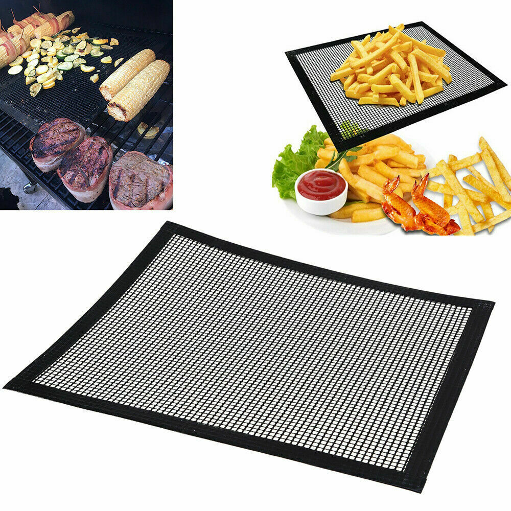 BBQ Baking Mesh Net Grill Meat Non-stick Pad Mat Reusable Barbecue Picnic Tool