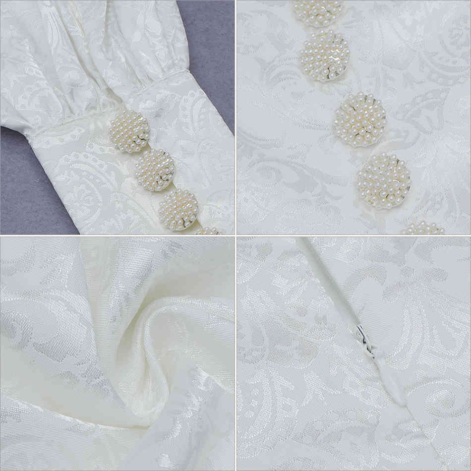 Winter Women White Long Sleeve Jumpsuits Sexy Lace Full Pants Buttons Club Celebrity Bodysuits 210423