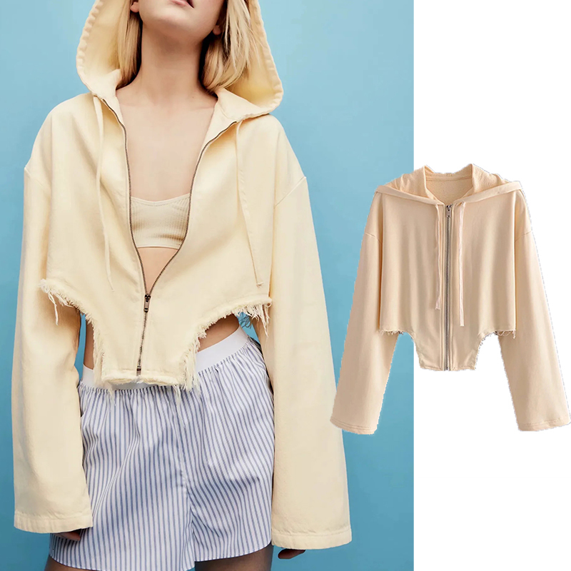 Women' Hoodies & Sweatshirts 2021 Ladies New Fashion Solid Color Hooded Sweater Long Sleeve Asymmetrical Hem Hoodie Single-breast, Beige
Women' Hoodies & Sweatshirts 2021 Ladies New Fashion Solid Color Hooded Sweater Long Sleeve Asymmetrical Hem Hoodie Single-breast, Beige