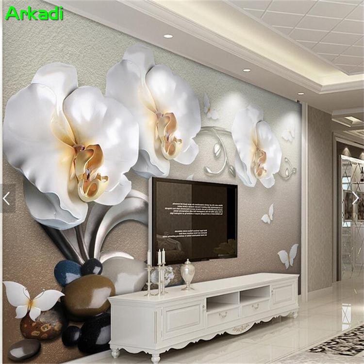 Wallpapers 3d Luxury Mural Living Room Sofa TV Background Wall Flower Po Wallpaper Gold Jewelry Butterfly Orchid Home Decoration, Silk cloth
Wallpapers 3d Luxury Mural Living Room Sofa TV Background Wall Flower Po Wallpaper Gold Jewelry Butterfly Orchid Home Decoration, Silk cloth