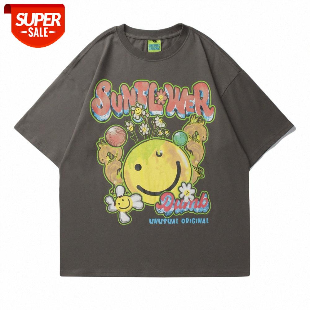 Fun smiling face printed short-sleeved T-shirt men's street flow loose half-sleeved round neck five-point sleeves #Uz7f, White;black
Fun smiling face printed short-sleeved T-shirt men's street flow loose half-sleeved round neck five-point sleeves #Uz7f, White;black