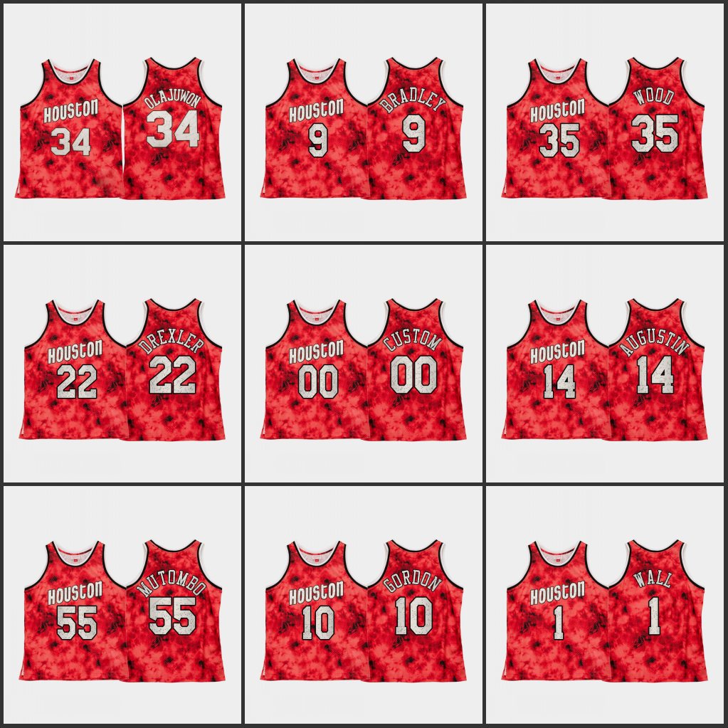 HoustonRocketsMen Kevin Porter Jr. Clyde Drexler Dikembe Mutombo Eric Gordon Custom Galaxy Constellation Throwback Red Jersey
HoustonRocketsMen Kevin Porter Jr. Clyde Drexler Dikembe Mutombo Eric Gordon Custom Galaxy Constellation Throwback Red Jersey