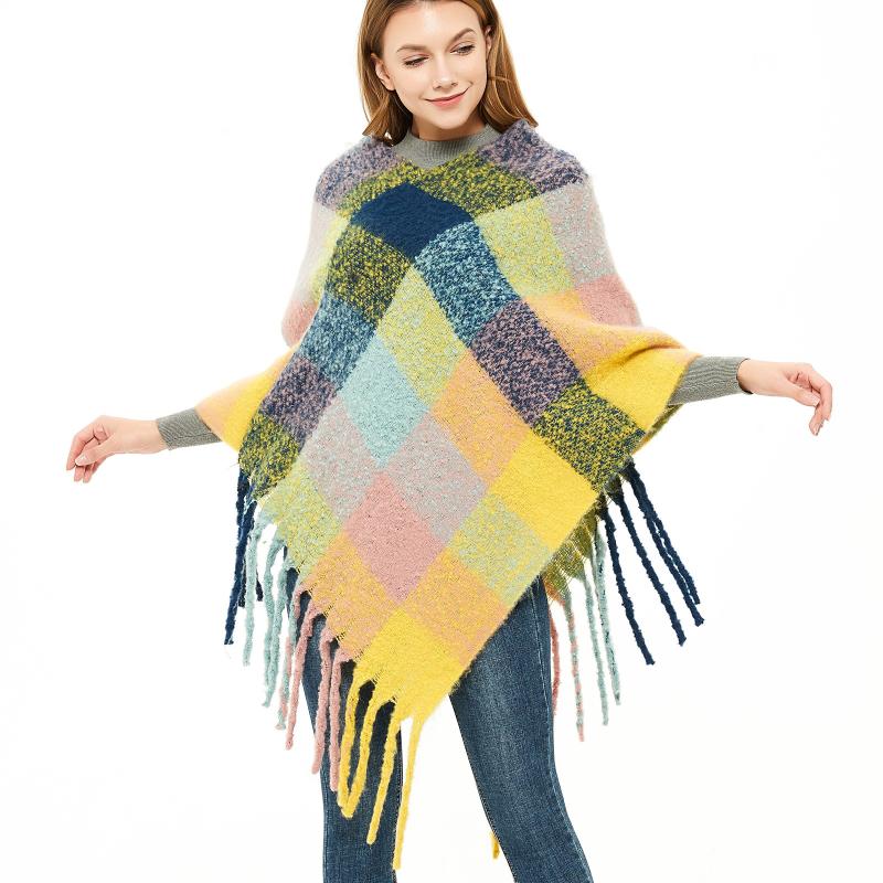 Scarves Tassel Plaid Ladies Winter Thick Tassels Cape Female Shawl Outdoor Elegant Keep Warm Cashmere Scarf Wraps Headband
Scarves Tassel Plaid Ladies Winter Thick Tassels Cape Female Shawl Outdoor Elegant Keep Warm Cashmere Scarf Wraps Headband