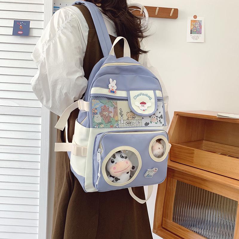 Backpack Waterproof Girl's Cute School Bags Primary Students' Color Contrast Multi Pocket Backpacks For Women
Backpack Waterproof Girl's Cute School Bags Primary Students' Color Contrast Multi Pocket Backpacks For Women