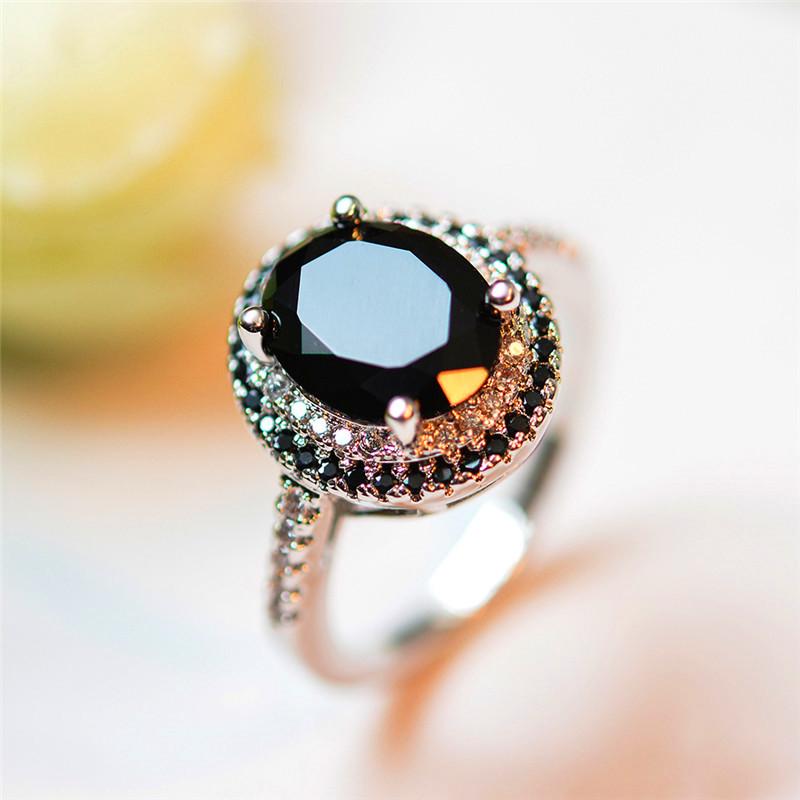 Wedding Rings Crystal Female Big Black Stone Ring Luxury Silver Color Solitaire Engagement Vintage For Women
Wedding Rings Crystal Female Big Black Stone Ring Luxury Silver Color Solitaire Engagement Vintage For Women