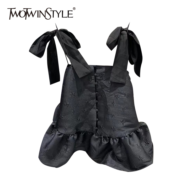 Casual Black Bowknot Vest For Women Square Collar Sleeveless Lace Up Tank Top Females Summer Fashion Style 210524
Casual Black Bowknot Vest For Women Square Collar Sleeveless Lace Up Tank Top Females Summer Fashion Style 210524