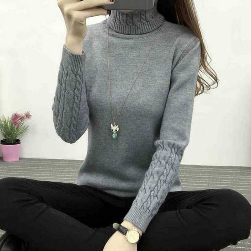 Thick Warm Women Turtleneck Winter Sweaters And Pullovers Knit Long Sleeve Cashmere Sweater Female Jumper 211007