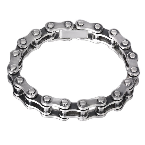 Quality 925 Sterling silver Bicycle toothed link chain bracelets American European antique handmade punk gothic designer luxury jewelry accessories gi