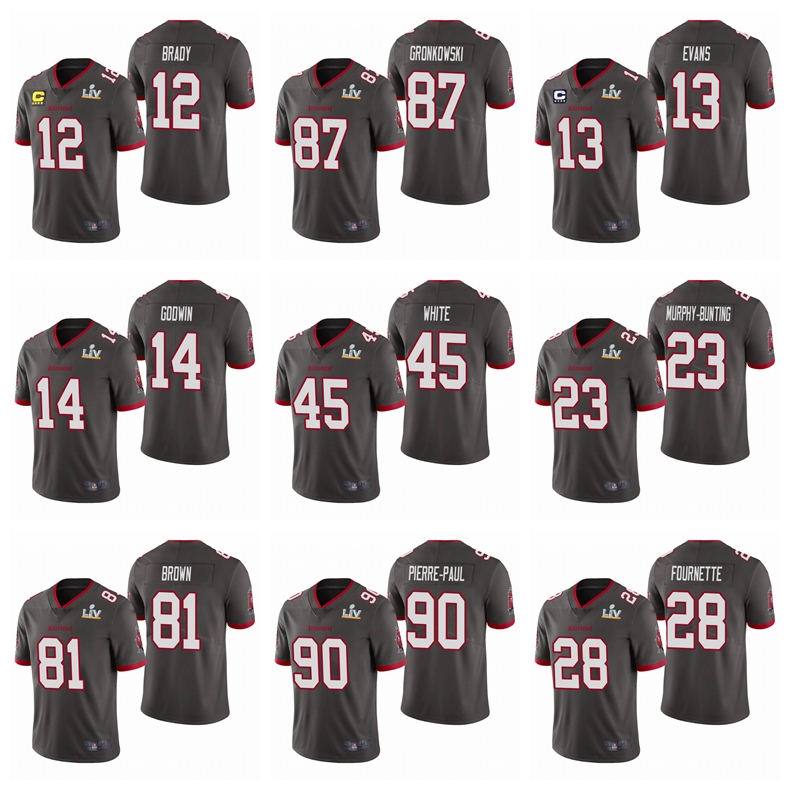 12 Tom Brady 87 Rob Gronkowski 13 Evans 14 Godwin Tampa Bay Super Buccaneer Men Pewter Limited Football Jerseys Bowl, Black
12 Tom Brady 87 Rob Gronkowski 13 Evans 14 Godwin Tampa Bay Super Buccaneer Men Pewter Limited Football Jerseys Bowl, Black