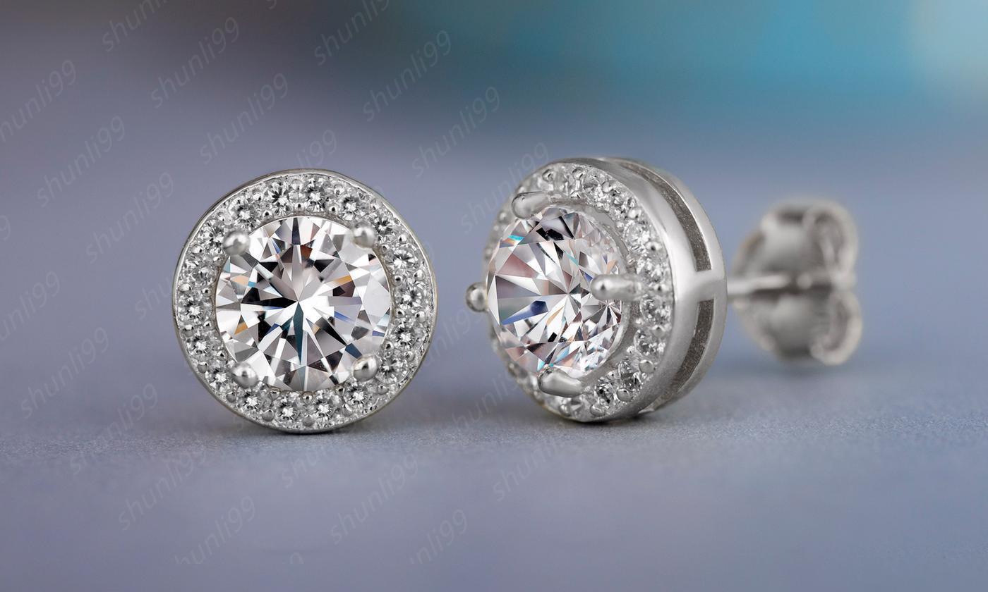 Designer Earrings Women Stud Earrings 18K Gold Plated Diamond Earrings for Woman Zircon Earrings Wedding Jewelry