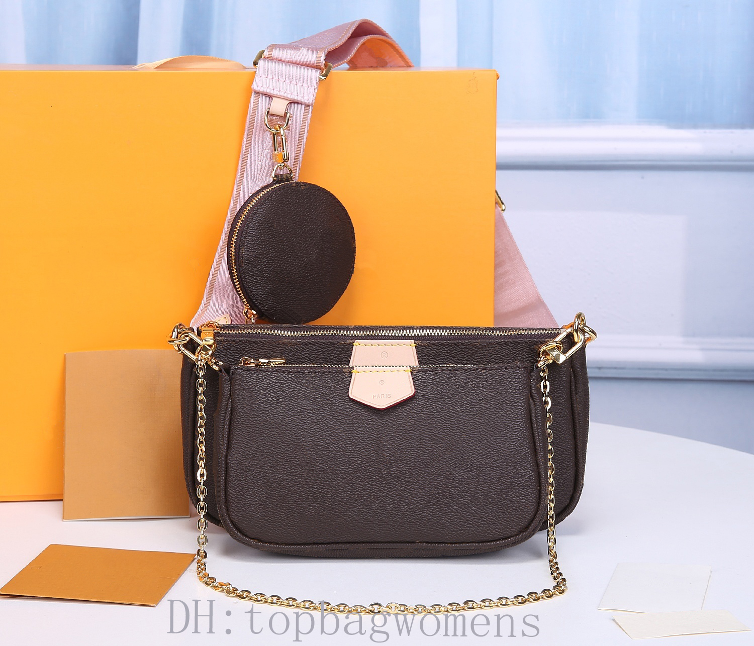 FASHION M44823 3pcs WOMEN luxurys designers bags real leather Handbags twist Cosmetic messenger Shopping shoulder bag Totes, Light green
FASHION M44823 3pcs WOMEN luxurys designers bags real leather Handbags twist Cosmetic messenger Shopping shoulder bag Totes, Light green