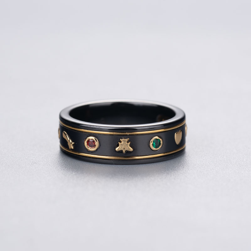 Double 99 Ancient Black and White Ceramic Ring Bee Planet Couple Couple Rings Valentines Day Gift Factory Price Direct Supply Can Be Sent on, Silver
Double 99 Ancient Black and White Ceramic Ring Bee Planet Couple Couple Rings Valentines Day Gift Factory Price Direct Supply Can Be Sent on, Silver