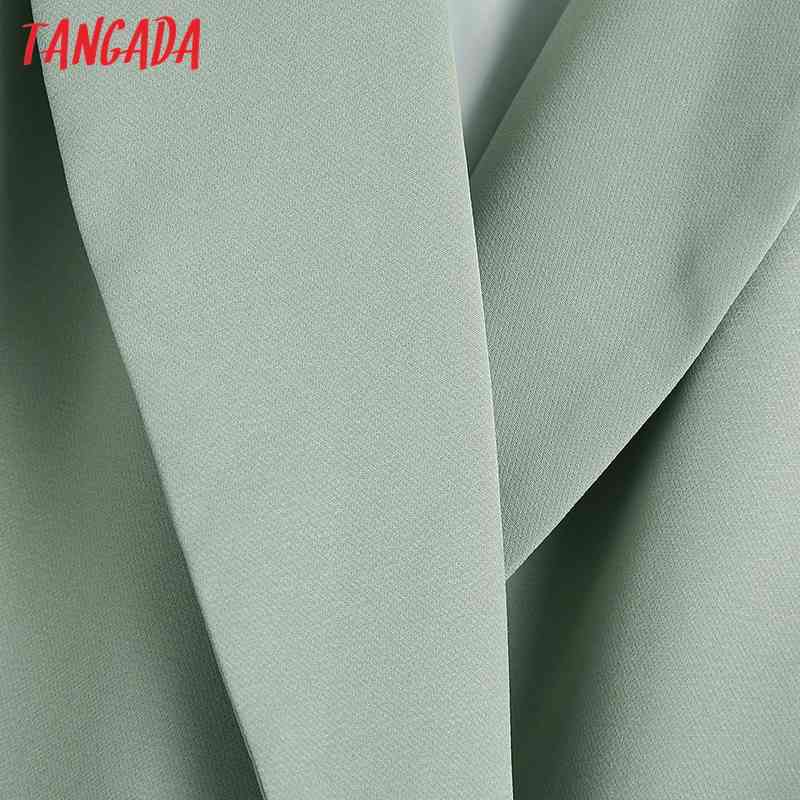 Women Double Breasted Solid Blazers Coat Fashion Vintage Long Sleeve Pockets Female Outerwear Chic BE513 210416