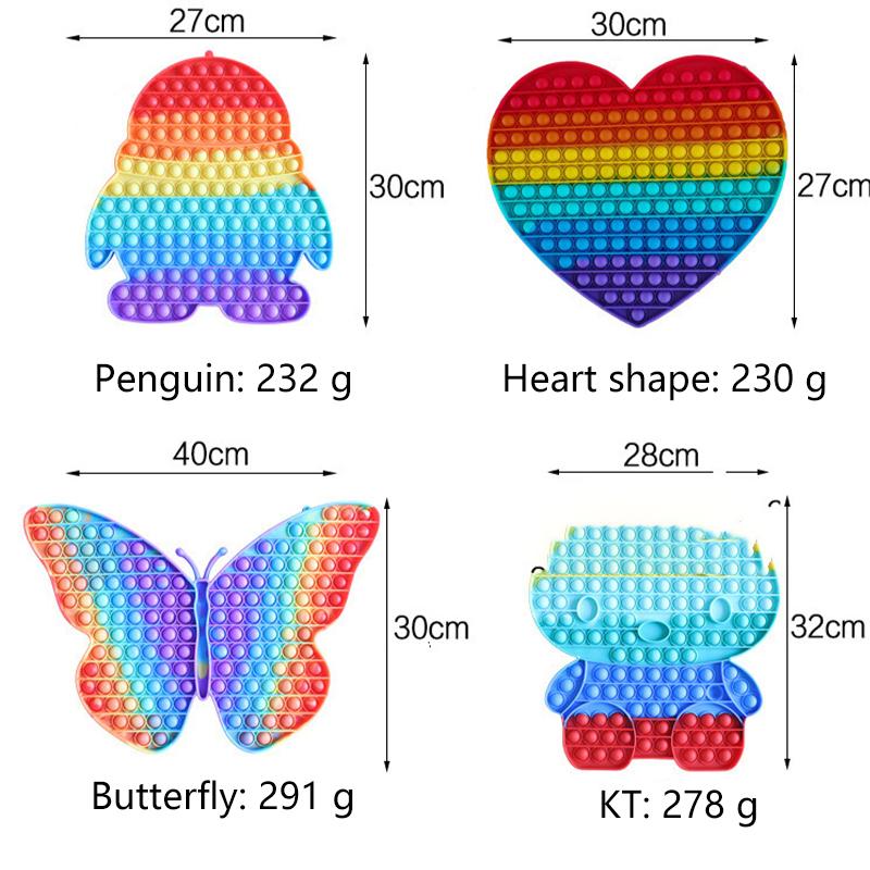 30CM Giant Push it Fidget Toys Finger Bubbles Sensory Silicone Puzzles Board Kids Fingers Penguin KT Fun Squeezy Squeeze Desk Toy
30CM Giant Push it Fidget Toys Finger Bubbles Sensory Silicone Puzzles Board Kids Fingers Penguin KT Fun Squeezy Squeeze Desk Toy