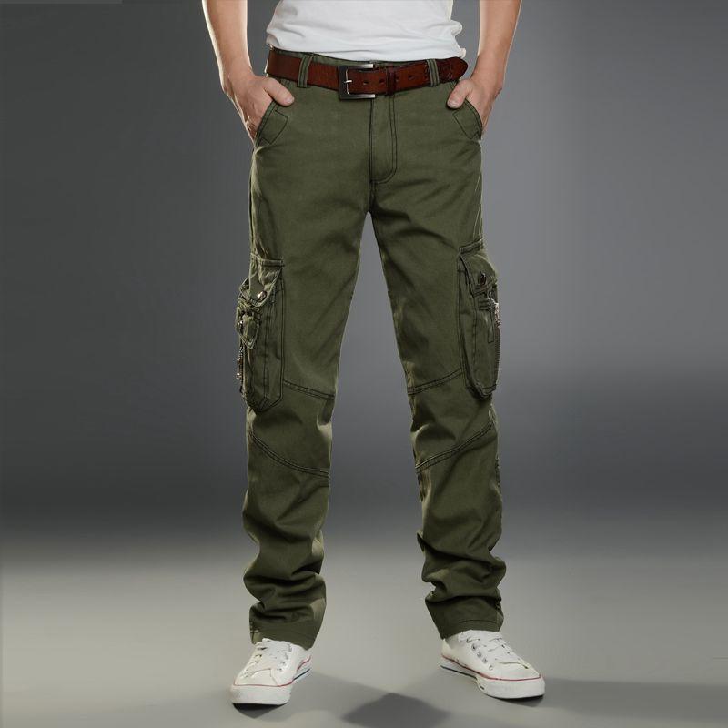 Men Cargo Pants Camouflage Trousers Multiple Pockets Outdoor For Man More Colors Men's