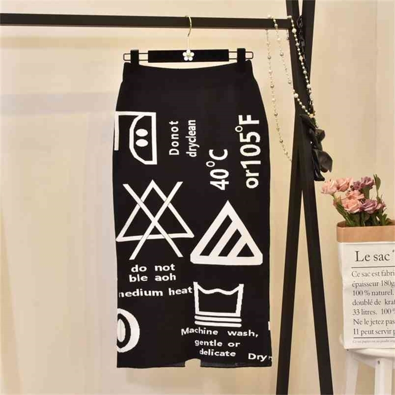 Women's Autumn Skirt Knit Letters Split Winter Thick Soft Midi Pencil Skirts Japan Girl Harajuku Woman Faldas Female LS153 210702, Black 1
Women's Autumn Skirt Knit Letters Split Winter Thick Soft Midi Pencil Skirts Japan Girl Harajuku Woman Faldas Female LS153 210702, Black 1