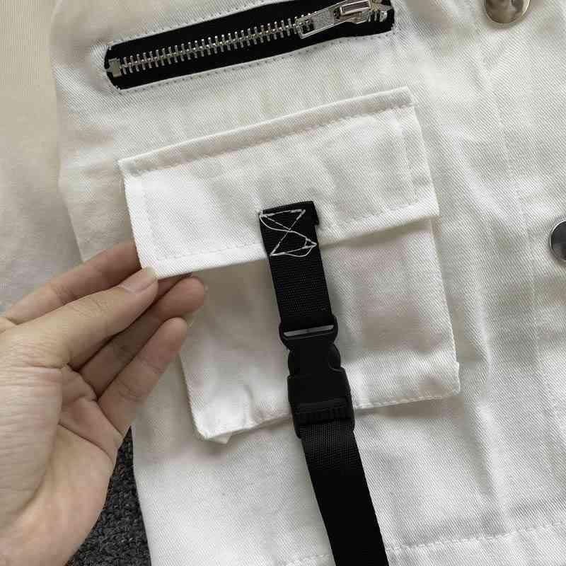 Fashion Jeans Suit Korean 2 Piece Set Women Double Pocket Top Bodycon Mini Skit Femme Roupas Summer Two Piece Set Female 210515