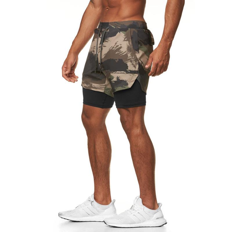 Running Shorts Brand Men's Summer Jogging Training Sport Men Quick Dry Gym Double Deck Fitness Workout Clothes