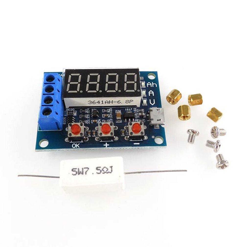 Power Battery Tester Module Led Digital Li-Ion Lithium 18650 External Loading Battery Discharge Test Analyzer Board