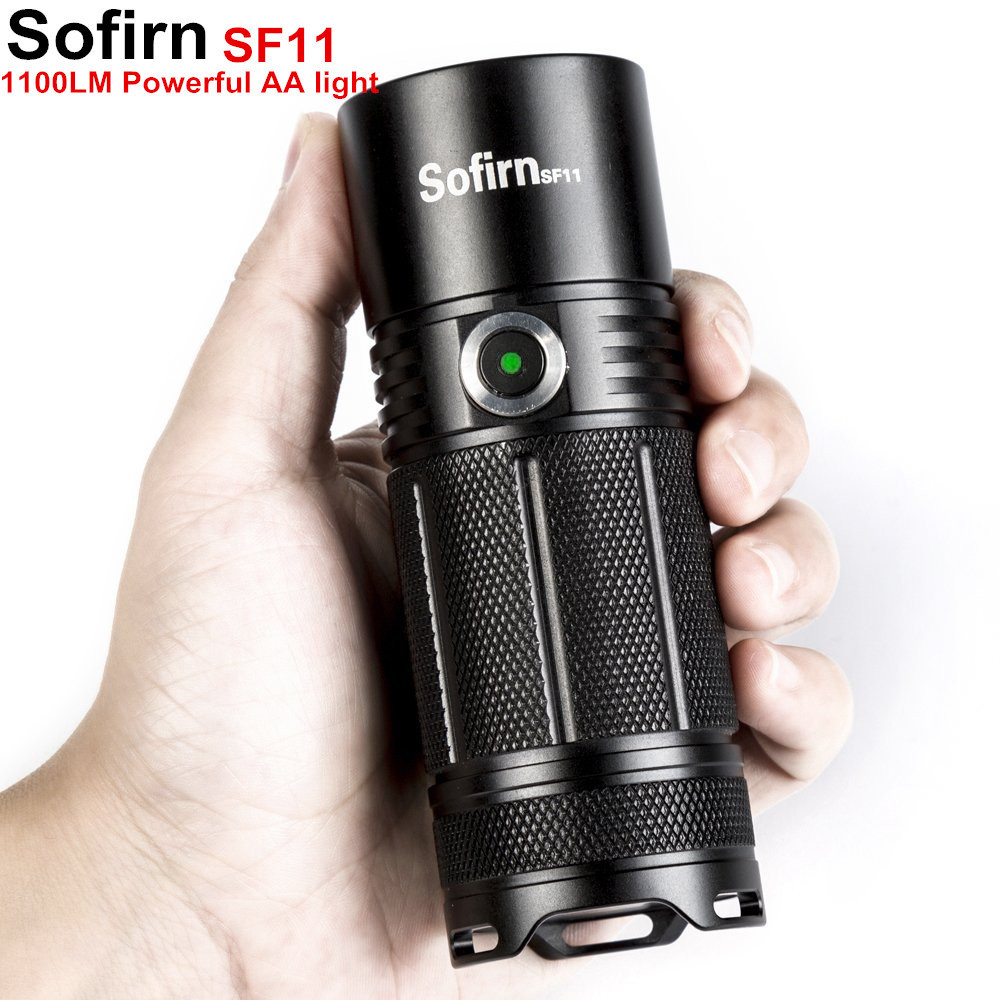 Sofirn SF11 Powerful LED flashlight Tactical AA Torch Cree XPL 1100lm LED High Power Light Lamp Indicator Power 6 Modes Camping 201204, Black
Sofirn SF11 Powerful LED flashlight Tactical AA Torch Cree XPL 1100lm LED High Power Light Lamp Indicator Power 6 Modes Camping 201204, Black
