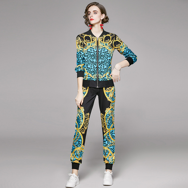 2021 Runway Leopard Running Pants Suits High Fashion Ladies Printed Long Sleeve Jackets Coat And Trousers Spring Autumn Clothes Women Design, White
2021 Runway Leopard Running Pants Suits High Fashion Ladies Printed Long Sleeve Jackets Coat And Trousers Spring Autumn Clothes Women Design, White
