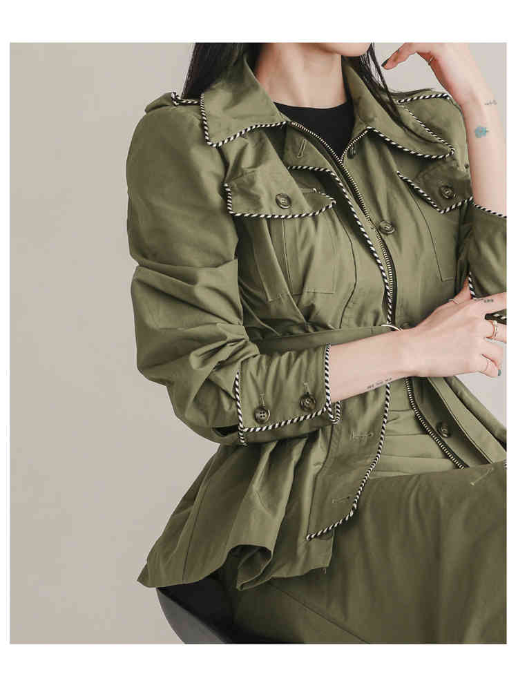 Skirt Suits Full Sleeve Zip Coat +Temperament Slim High Waist Skirts Solid Casual Vintage 2 Pieces Set 210506
