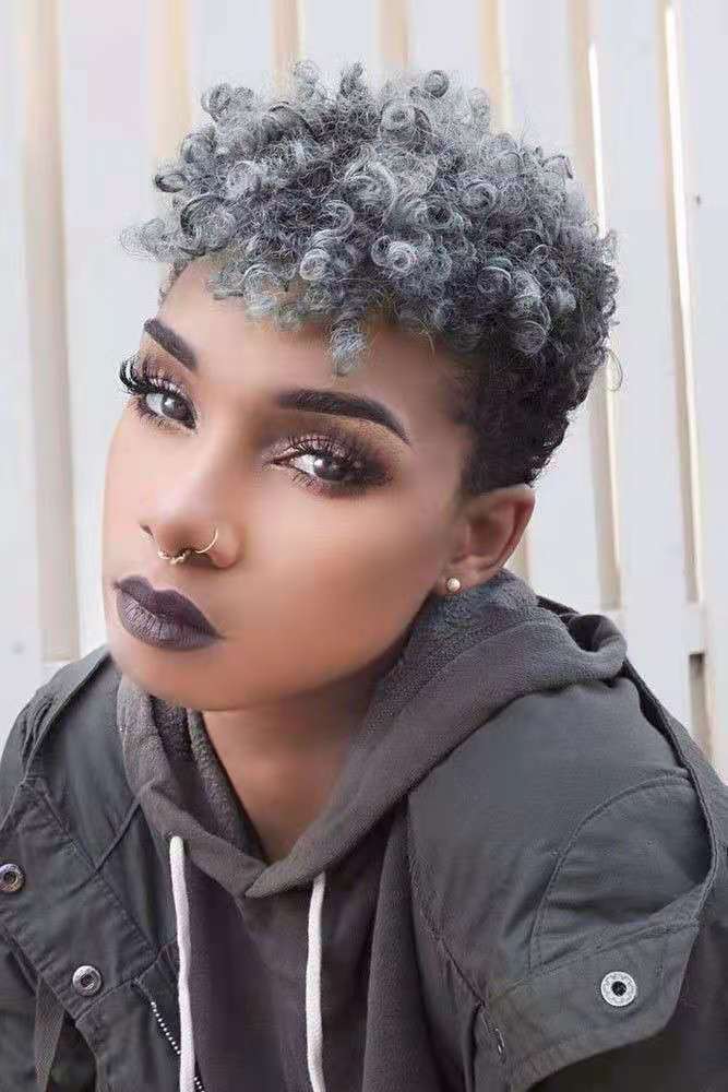 High Short pixie cut gray human puff,grey kinky curl silver ponytail extension young lady grey hair piece 120g
High Short pixie cut gray human puff,grey kinky curl silver ponytail extension young lady grey hair piece 120g
