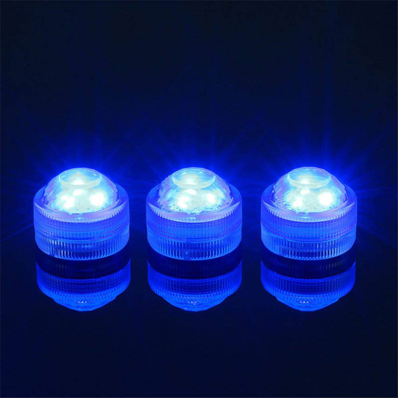 Battery Powered RGB Submersible LED Light IP68 Waterproof Underwater Leds Lights Night Lamp for Fish Tank Pond Wedding Party Lighting D1.5