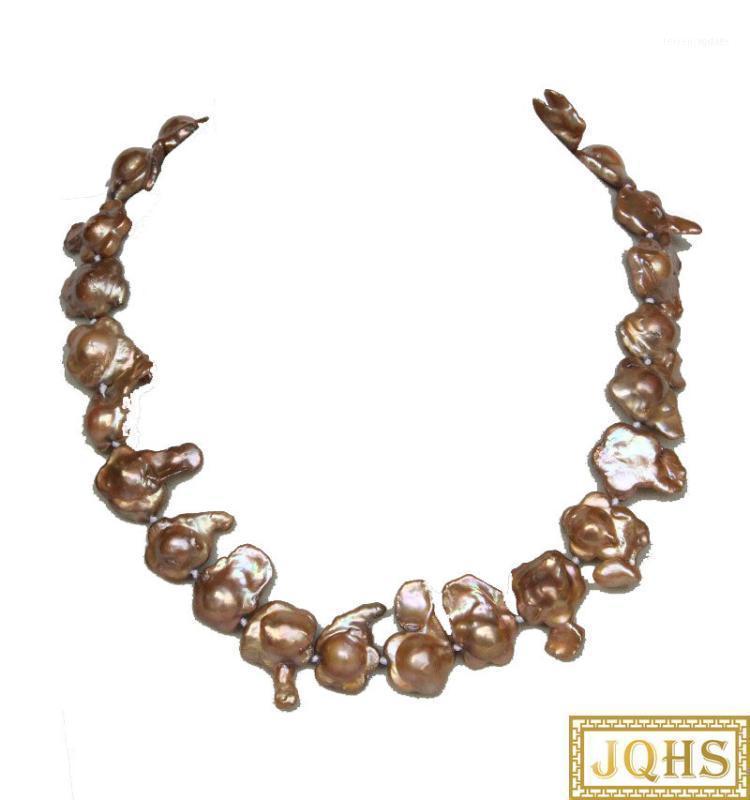 Chains 17 "21mm Baroque Starfish Champagne Reborn Keshi Pearls Necklace 18KGP Clasp C53 Statement1
Chains 17 "21mm Baroque Starfish Champagne Reborn Keshi Pearls Necklace 18KGP Clasp C53 Statement1