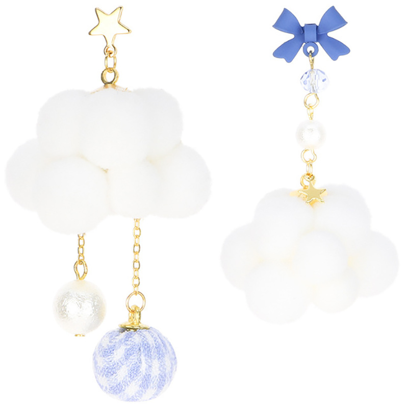 Asymmetry Design Plush Cloud Star Drop Charm Earrings for Women Fashion Ear Ring Jewelry Vintage Unique Clip Party Earring Stud
Asymmetry Design Plush Cloud Star Drop Charm Earrings for Women Fashion Ear Ring Jewelry Vintage Unique Clip Party Earring Stud