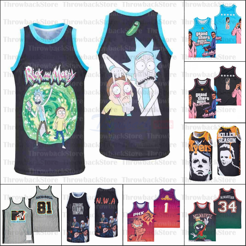 Basketball Jerseys Movie TV RICK AND MORTY PHX NWA STRAIGHT OUTTA COMPTON MTV #81 KILLER SEASON MARVIN MARTIAN FADE, Black
Basketball Jerseys Movie TV RICK AND MORTY PHX NWA STRAIGHT OUTTA COMPTON MTV #81 KILLER SEASON MARVIN MARTIAN FADE, Black