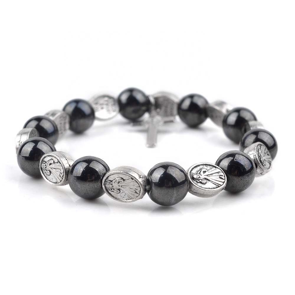 Bracelet religieux Miséricordieux Jésus Hématite Perles noires Bijoux pour hommes italiens
Bracelet religieux Miséricordieux Jésus Hématite Perles noires Bijoux pour hommes italiens