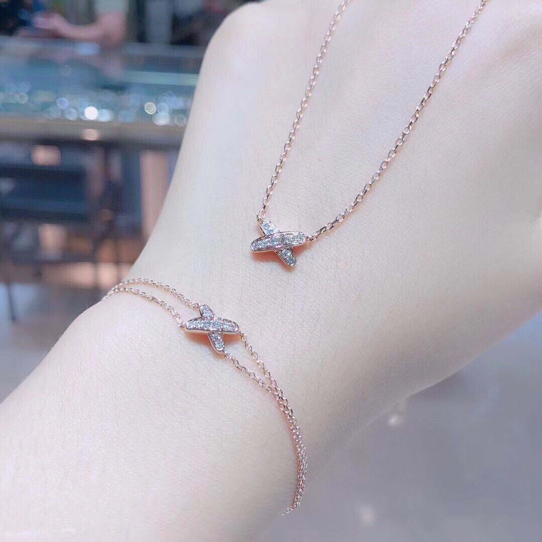 S925 silver charm corss style bracelet with diamonds for women wedding jewelry gift have stamp in two colors plated PS2056