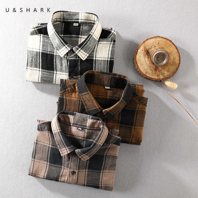 U&SHARK 100% Cotton Flannel Shirt Men Clothing Korean Long Sleeve Casual Plaid Shirt for Men Checkered Shirt Collared Fashion 210603, Black
U&SHARK 100% Cotton Flannel Shirt Men Clothing Korean Long Sleeve Casual Plaid Shirt for Men Checkered Shirt Collared Fashion 210603, Black