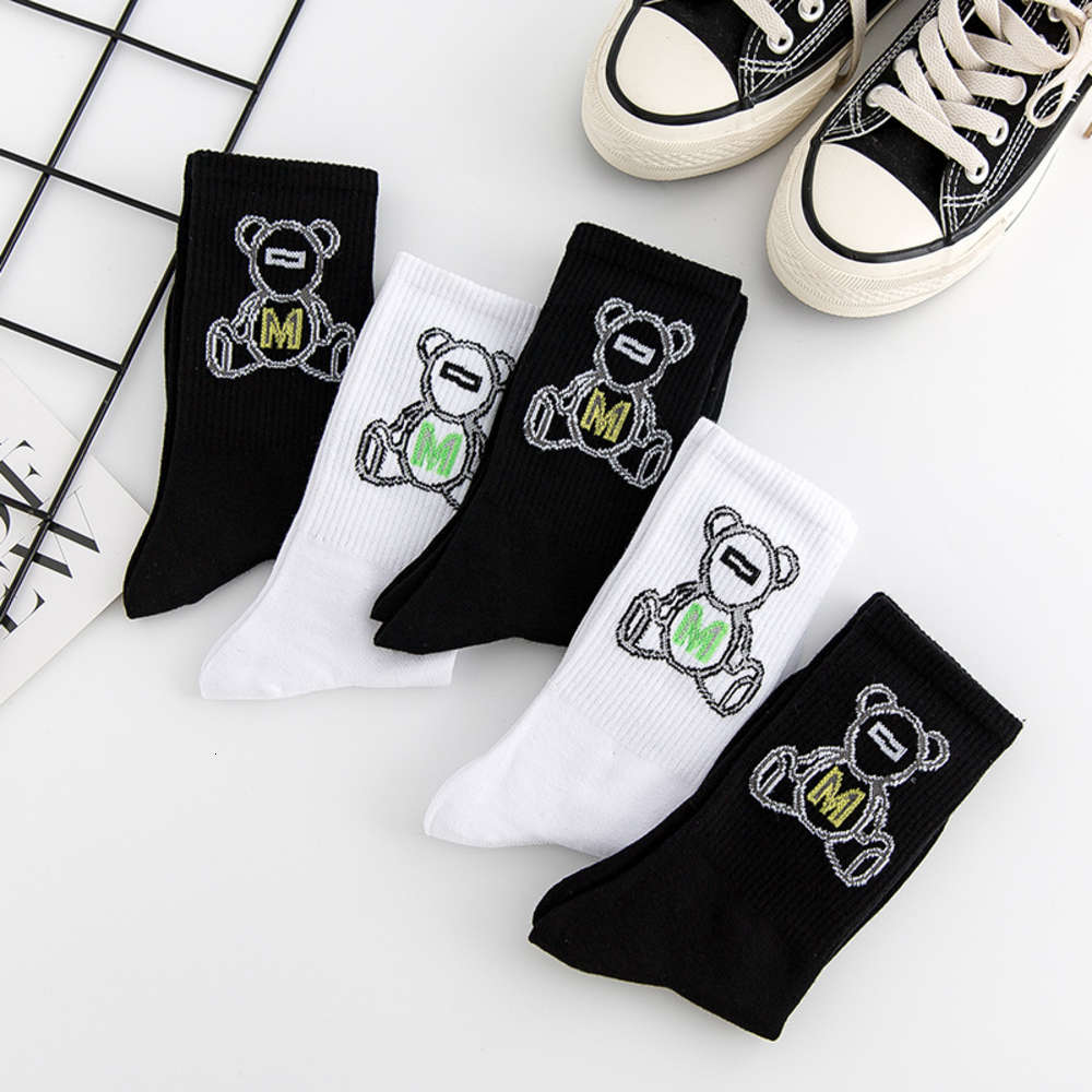 High tube socks children's tide autumn and winter new trend cartoon bear letter female sports, Black
High tube socks children's tide autumn and winter new trend cartoon bear letter female sports, Black