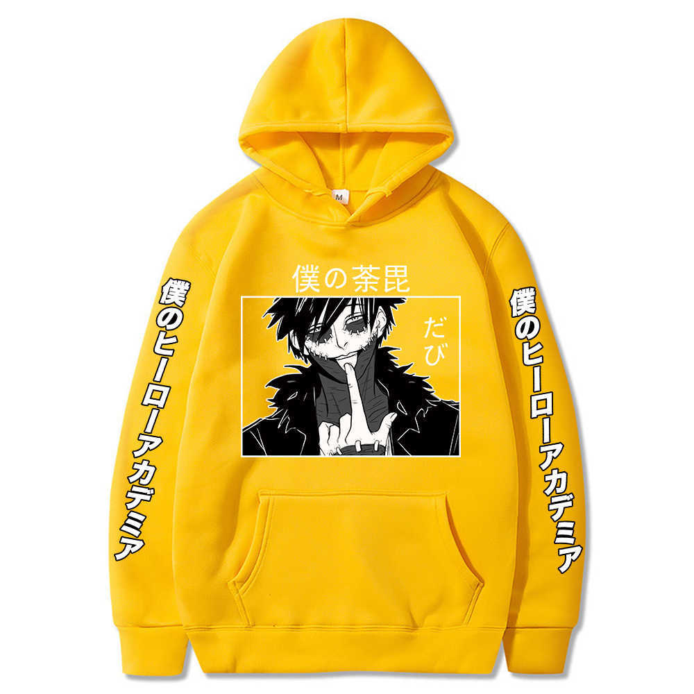 Japanese Anime Dabi Boku No My Hero Academia Unisex Hoodie Cool Cartoon Sad Boy Print Streetwear Fashion Oversized Sweatshirts Y0804