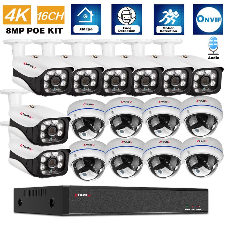 Wireless Camera Kits 8CH POE CCTV Security System Kit 4K 16CH NVR 8MP Audio Outdoor Waterproof IP Video Surveillance Set
Wireless Camera Kits 8CH POE CCTV Security System Kit 4K 16CH NVR 8MP Audio Outdoor Waterproof IP Video Surveillance Set
