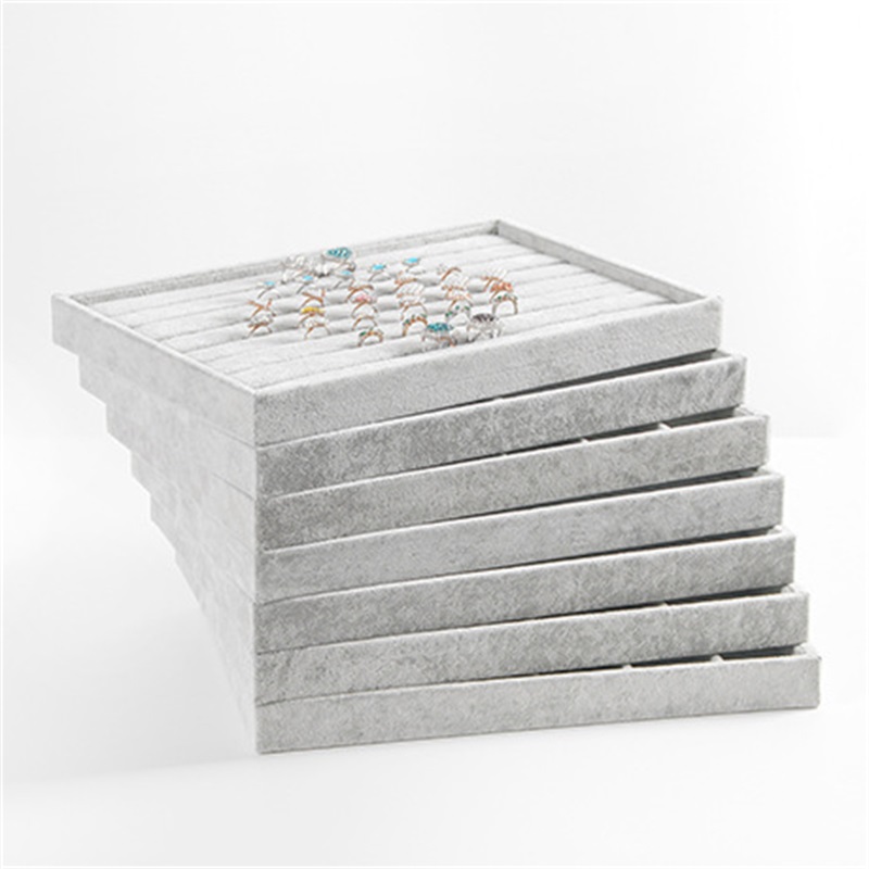 Gray Velvet Jewelry Display Tray Holder Ring Necklace Earrings Pendant Flat Trays for Jewellery Showcase Kiosk Accessories Organizer 613 Z2
Gray Velvet Jewelry Display Tray Holder Ring Necklace Earrings Pendant Flat Trays for Jewellery Showcase Kiosk Accessories Organizer 613 Z2