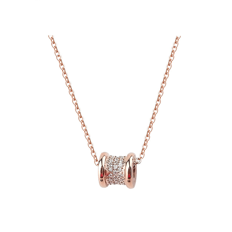 Exquisite Gift Cute Bee Pendant Necklace Rose Gold Stainless Steel Jewelry