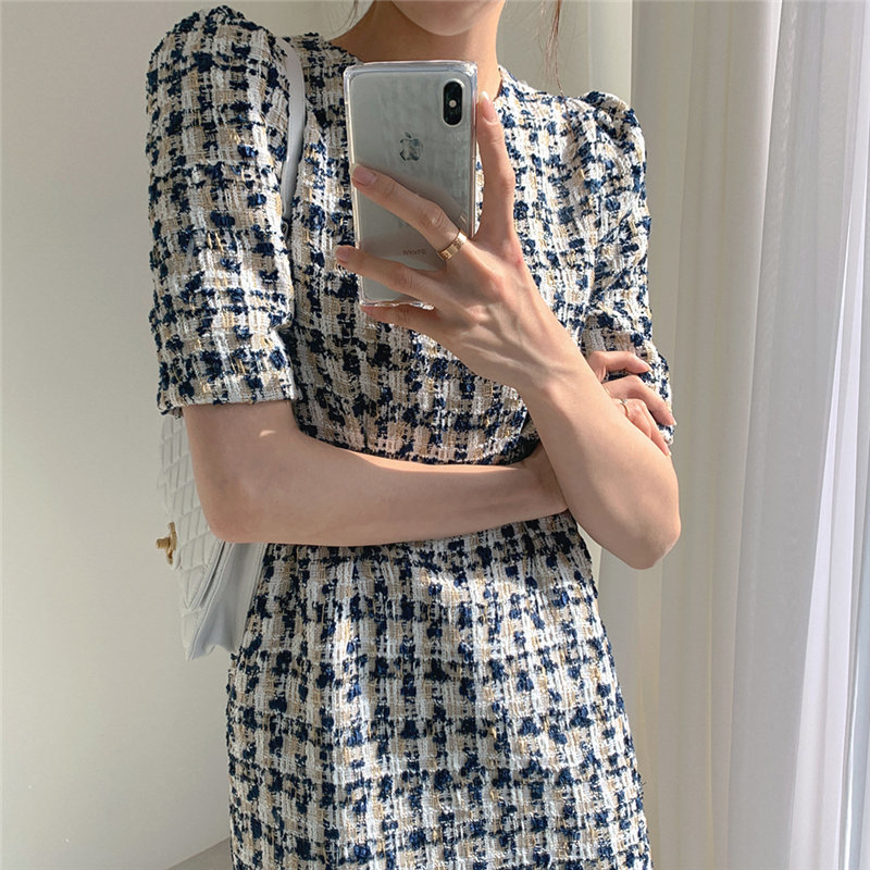 A-line Short Dress Women's Spring Sexy Sweet OL Women Retro Waist-Controlled Thin Mini Dresses Vestidos 210421