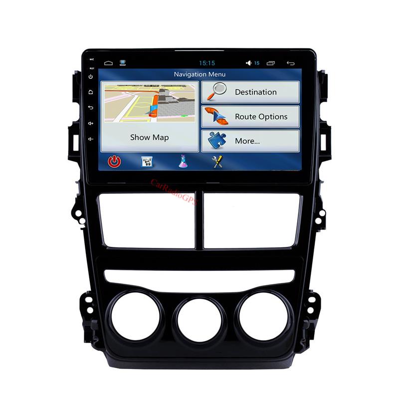 Touchscreen car dvd Stereo Player for Toyota vios-2018 Manual Air Conditioner USB music Aftermarket Android 10 GPS Navigation 9 inch HD