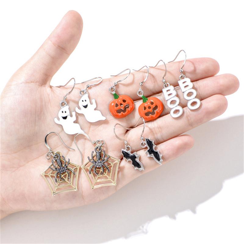 Dangle & Chandelier Halloween Spoof Drop Earring For Women Girl Jewelry Punk Skull Pumpkin Spider Bat Ghost Silver Color Ear Hook Earrings 
Dangle & Chandelier Halloween Spoof Drop Earring For Women Girl Jewelry Punk Skull Pumpkin Spider Bat Ghost Silver Color Ear Hook Earrings