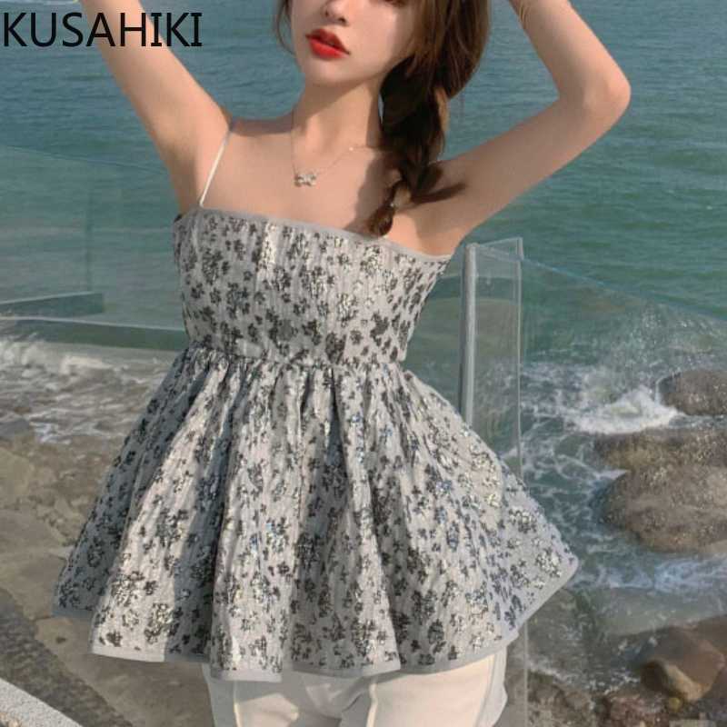 KUSAHIKI Floral Sling Vest Women Summer Sexy Strapless Backless Tanks Tops Korean Sweet Slim Waist A-line Camis 6H671 210602, Photo color
KUSAHIKI Floral Sling Vest Women Summer Sexy Strapless Backless Tanks Tops Korean Sweet Slim Waist A-line Camis 6H671 210602, Photo color
