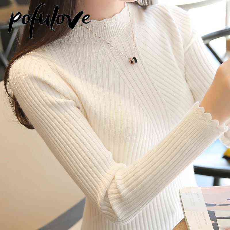 Half Turtleneck Sweater Autumn Winter Women's Long-sleeved Knitwear 2021 New Fashion Solid Color Pullover Top Trending Sweater Y1110, Green
Half Turtleneck Sweater Autumn Winter Women's Long-sleeved Knitwear 2021 New Fashion Solid Color Pullover Top Trending Sweater Y1110, Green