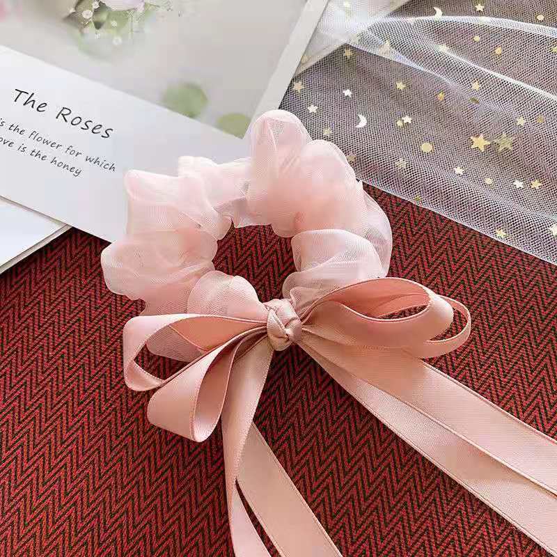 Girls bowknot hair circle sweet versatile headdress Korean large intestine ribbon fairy hair ornament