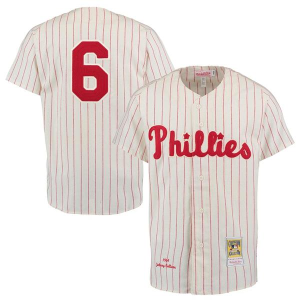 Men' 1964 Phillies 6 Johnny Callison Mitchell & Ness Cream Authentic Throwback women kids Jersey
Men' 1964 Phillies 6 Johnny Callison Mitchell & Ness Cream Authentic Throwback women kids Jersey