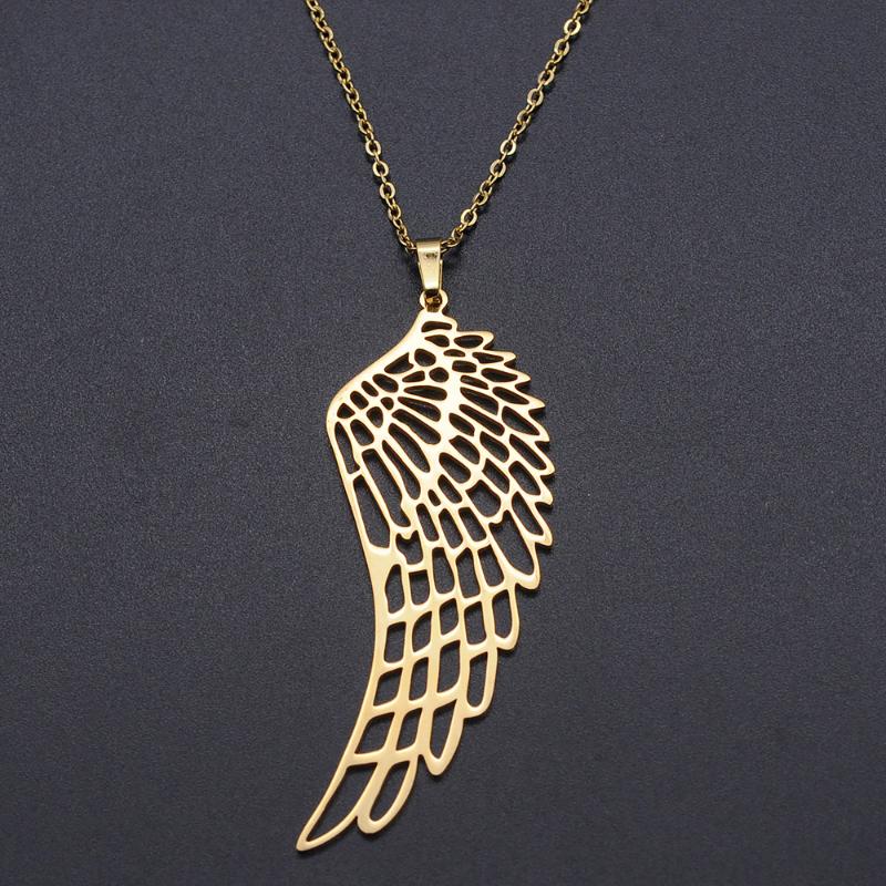 Pendant Necklaces Wing Of Angel Stainless Steel Charm Necklace For Women Accept OEM Order Drop Fashion Jewelry
Pendant Necklaces Wing Of Angel Stainless Steel Charm Necklace For Women Accept OEM Order Drop Fashion Jewelry