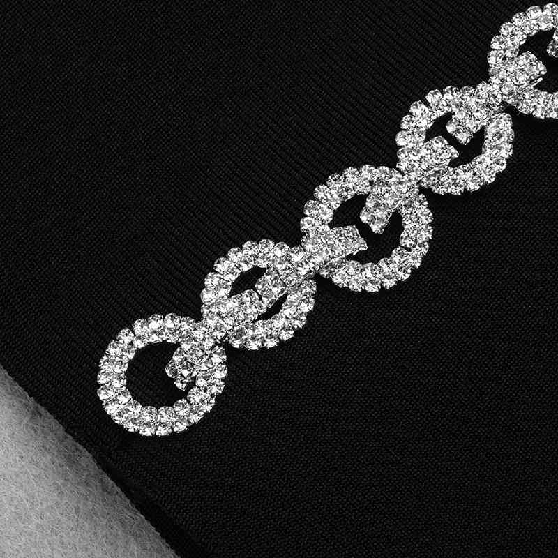 Free Summer Women Black Bodycon Bandage Dress Sexy Irregular One- Celebrity Club Party Dresses 210524