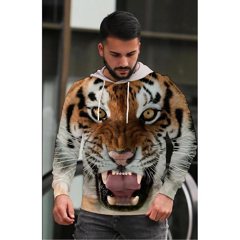 Mens Tiger pattern 3D printing hoodie visual impact party top punk goth round neck high quality American sweater, Black
Mens Tiger pattern 3D printing hoodie visual impact party top punk goth round neck high quality American sweater, Black